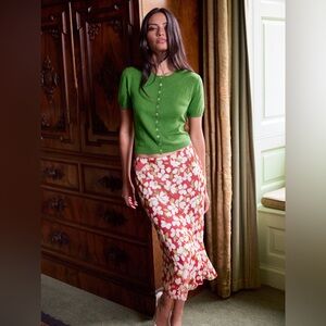 KITRI Blair Basil Green Knit Cardigan S